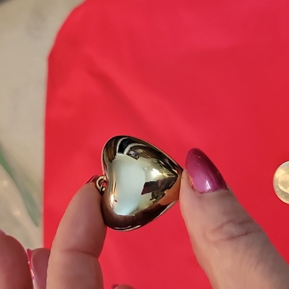 Vintage Sterling Silver Heart Pendant 1970s - Picture 3 of 3